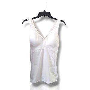 Athleta Tops| Workout top white built-in bra cross cross and mesh back